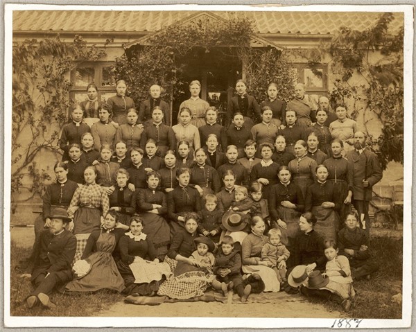 Elever på Hjørlunde Højskole 1887