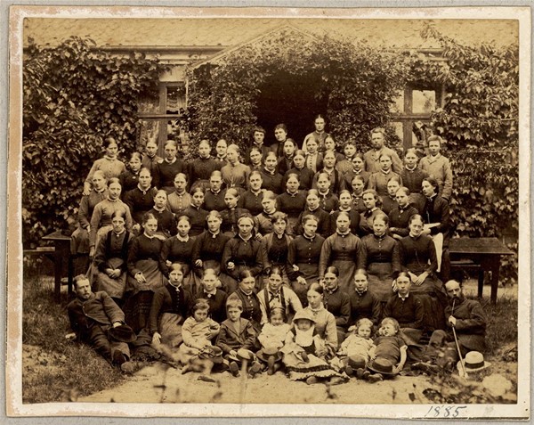 Elever på Hjørlunde Højskole 1885