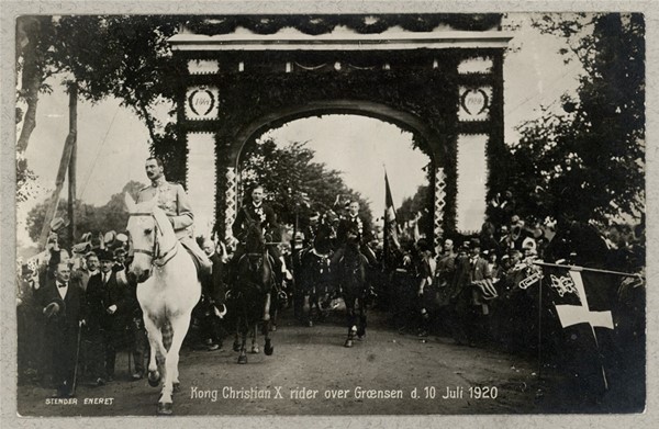 Kong Christian 10 rider over Grænsen d. 10 Juli 1920