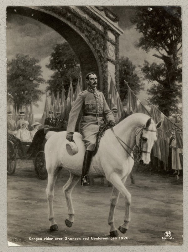 Kongen rider over Grænsen ved Genforeningen 1920