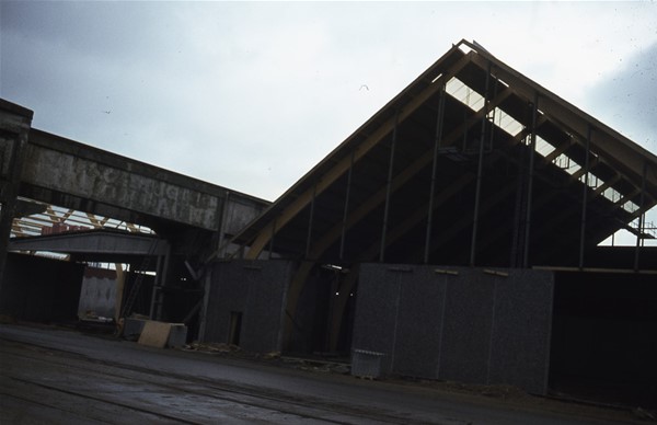 Byggeri af ny lagerbygning Korn og Foderstof-Koncernen (KFK), hvor det tidligere Røde DAG pakhus lå