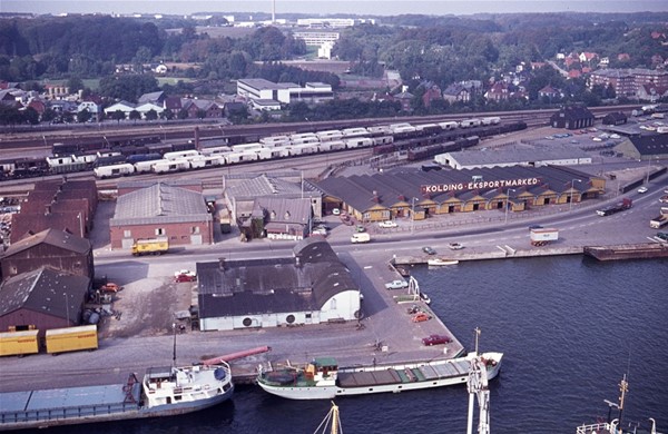 Udsigt mod Exportmarkedet på nordhavnen set fra JAF silo