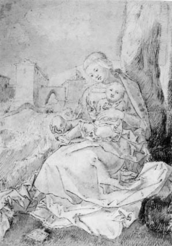 Jomfru Maria og barnet med pæren
