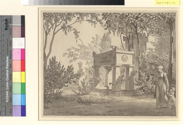 Molières sarkofag i Jardin Elysée