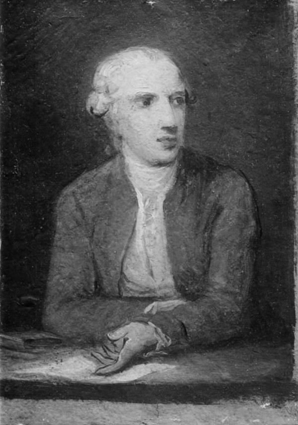 Mandsportræt. Sandsynligvis forarbejde til Kunstakademiets portræt fra 1785 af billedhuggeren C. F. Stanley