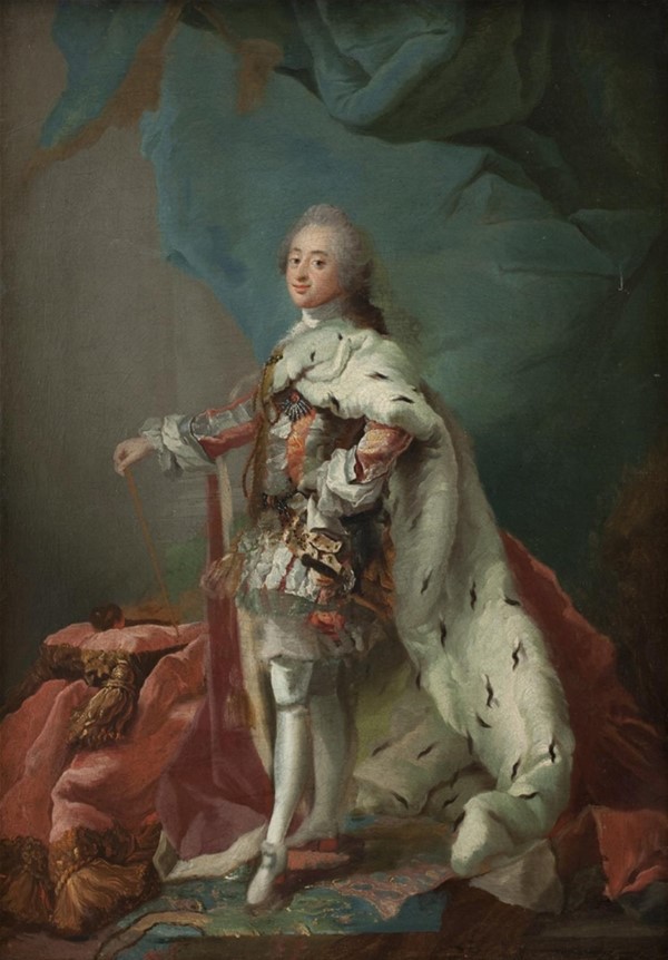 Portræt af Frederik V i salvingsdragt